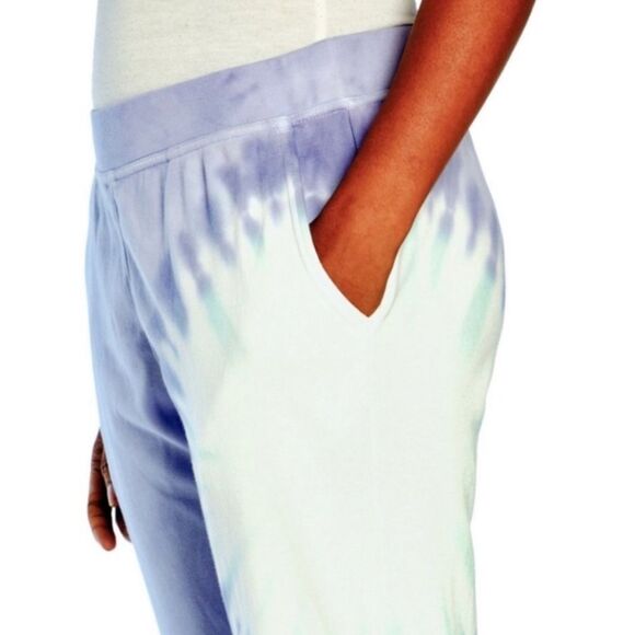 WILDFOX TIE DYE JOGGERS NWT IN RELAXED FIT EASY PULL ON PANTS, ELASTIC HEM - Picture 3 of 6